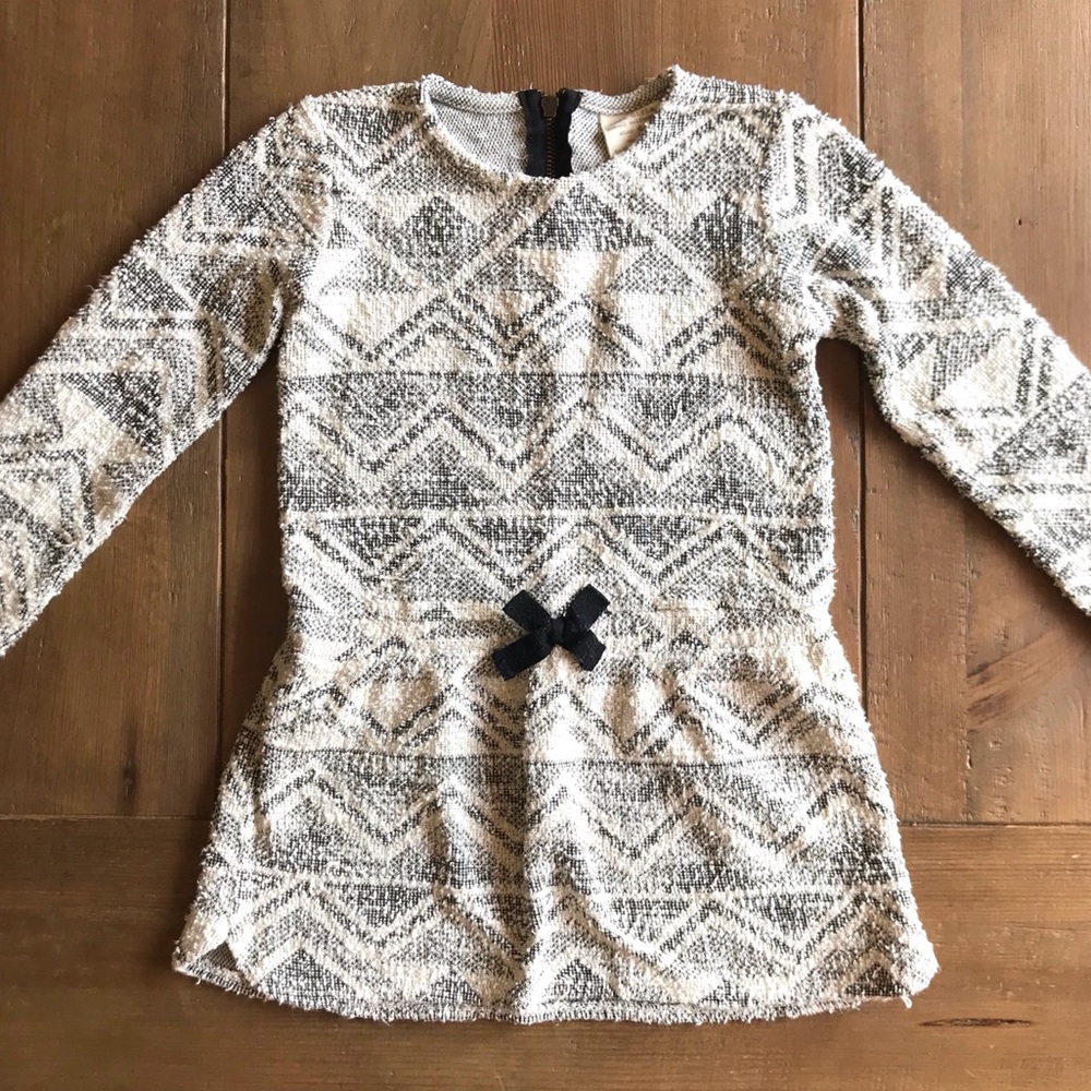 Zara white black dress 4/5T